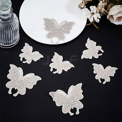 10Pcs 2 Styles Glass Rhinestone Car Stickers STIC-GF0001-42A-1