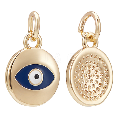 10Pcs Brass Enamel Charms KK-BC0013-91-1