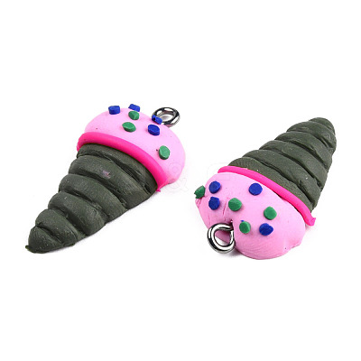 Polymer Clay Pendants CLAY-Q186-10-1