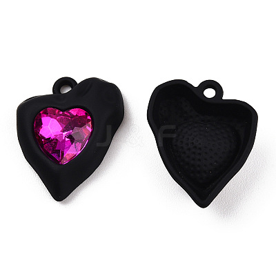 Spray Painted Alloy Pendants PALLOY-K001-38B-1