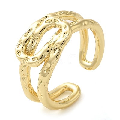 Brass Open Cuff Rings for Women LS-RJEW-Z070-07G-01-1