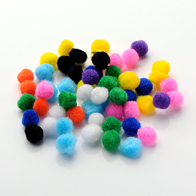 DIY Doll Craft Pom Pom Yarn Pom Pom Balls AJEW-S006-12mm-M-1