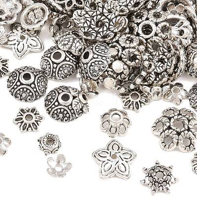 Tibetan Style Alloy Bead Caps FIND-C093-03AS-1