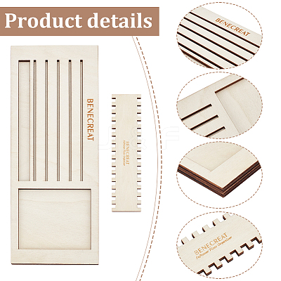 Wooden Thread Winding Boards TOOL-WH0155-50-1