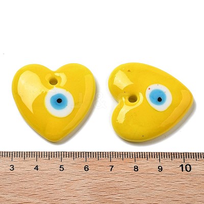 Handmade Evil Eye Lampwork Pendants LAMP-F035-11C-1