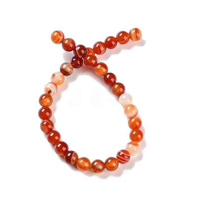 Natural Striped Agate/Banded Agate Beads Strands G-Z060-A01-A05-1