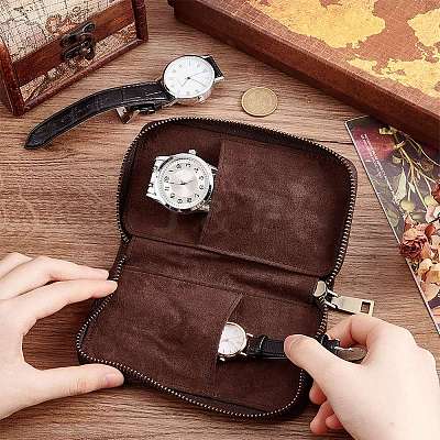 Cowhide Watch Boxes CON-WH0106-10-1