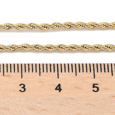 304 Stainless Steel Rope Chain Necklaces X-NJEW-F226-03G-02-1