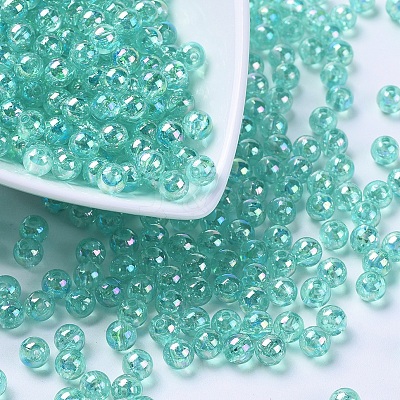 Eco-Friendly Transparent Acrylic Beads X-PL733-9-1