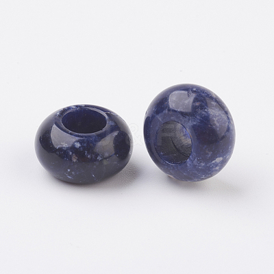Natural Sodalite European Beads X-G-G740-14x8mm-02-1