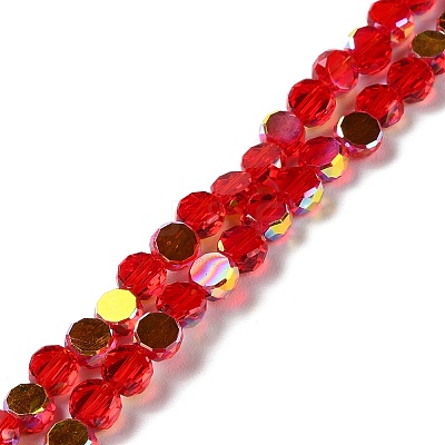 Transparent Electroplate Glass Beads Strands GLAA-Q099-I01-M02-1