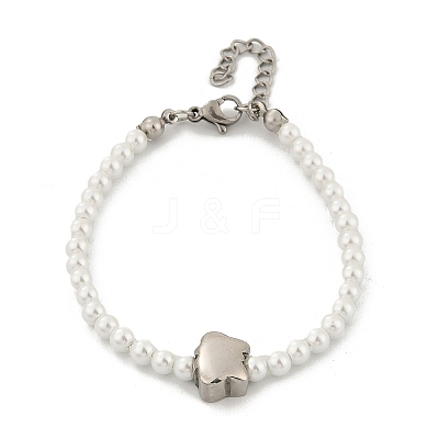 Plastic Imitation Pearl Beads Bracelets for Women BJEW-M056-12P-1