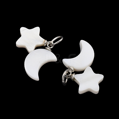 Natural Shell Pendants PALLOY-JF05787-1