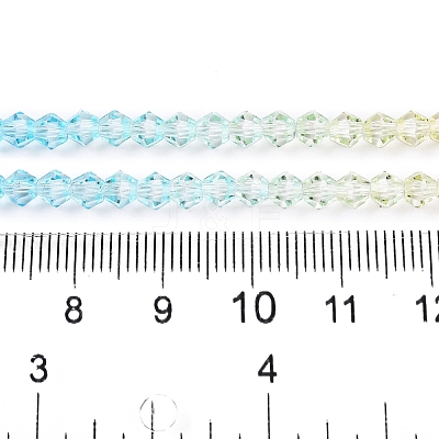 Gradient Color Baking Paint Glass Bead Strands DGLA-A039-T4mm-A012-1