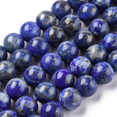 Natural Lapis Lazuli Round Bead Strands X-G-E262-01-10mm-1