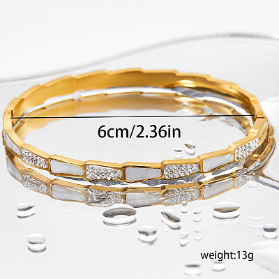 201 Stainless Steel Hinged Bangles for Women YQ8735-3-1