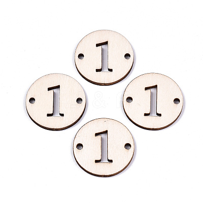Unfinished Natural Poplar Wood Links Connectors WOOD-S045-138B-1-1