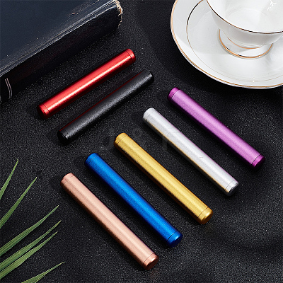 7Pcs 7 Colors Aluminum Alloy Portable Container Box AJEW-AN0007-38-1