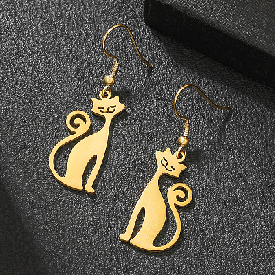 304 Stainless Steel Dangle Earrings FS-WGAFF5E-03-1