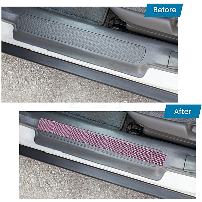 2Pcs Resin Rhinestone Glue Non-slip Car Door Stickers AJEW-GF0013-31A-1