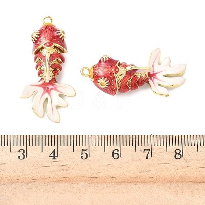 Brass Micro Pave Cubic Zirconia Enamel Pendants KK-G539-01G-03-1