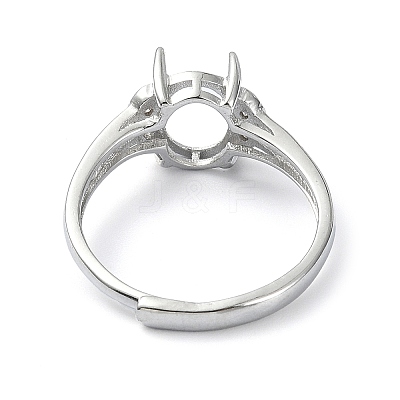 Adjustable 925 Sterling Silver Ring Components STER-K179-05P-1
