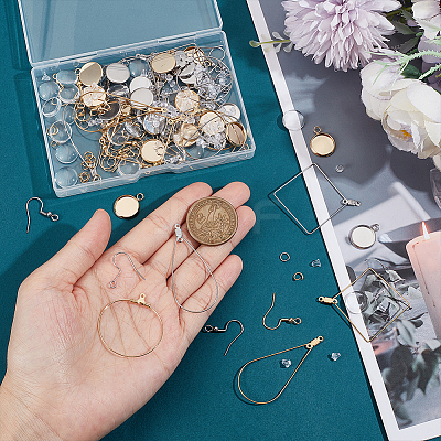 DIY Blank Dome Earring Jerwelry Kit DIY-UN0004-78-1
