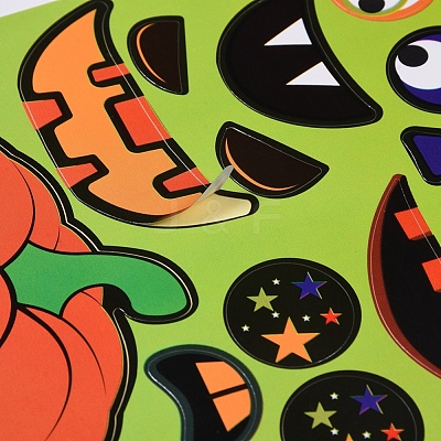 Halloween Pumpkin Decorating Stickers DIY-I027-07-1