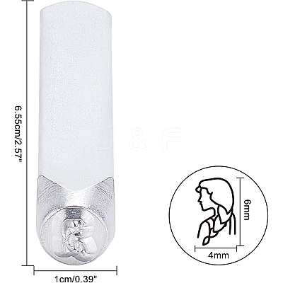 Iron Seal Stamps AJEW-BC0001-05J-1