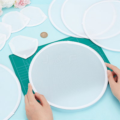 Sublimation Blank Polyester Folding Fan AJEW-WH0010-57B-1