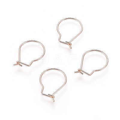 304 Stainless Steel Hoop Earrings Findings LS-STAS-H436-02RG-1