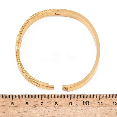 304 Stainless Steel Hinged Bangles for Women BJEW-Z155-01G-1