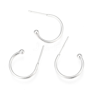 304 Stainless Steel Earring Hooks STAS-K211-01S-A-1