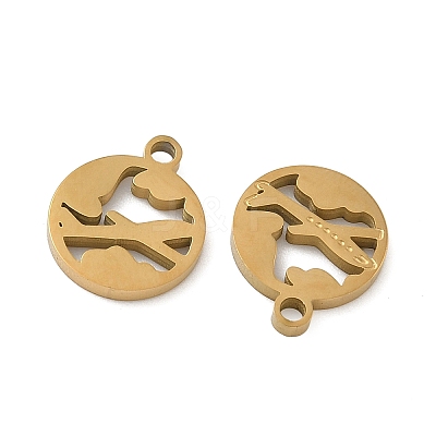 304 Stainless Steel Charms STAS-D208-10G-1