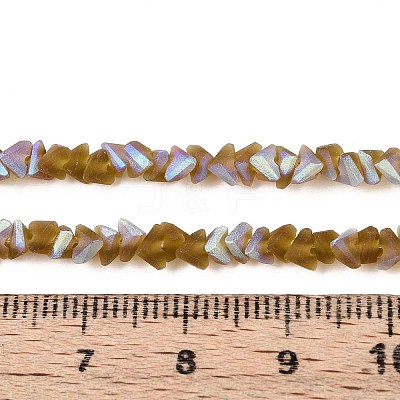 Frosted Transparent Glass Beads Strands GLAA-N054-4mm-05-1