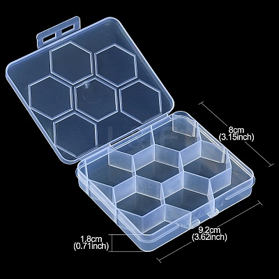 Transparent Plastic Bead Containers CON-YW0001-55-1