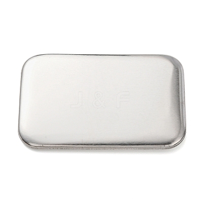 Rectangle Iron Blank Badge Button Parts IFIN-D004-02A-P-1