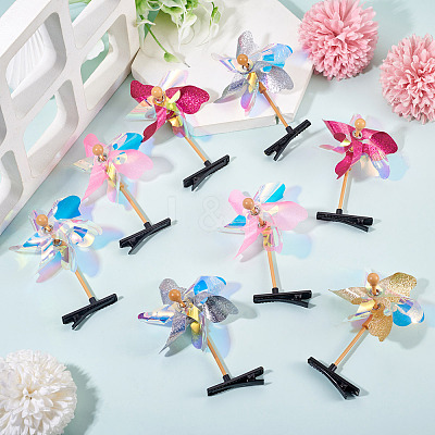PE Plastic with Laser Alligator Hair Clips for Girl PHAR-TAC0007-05-1
