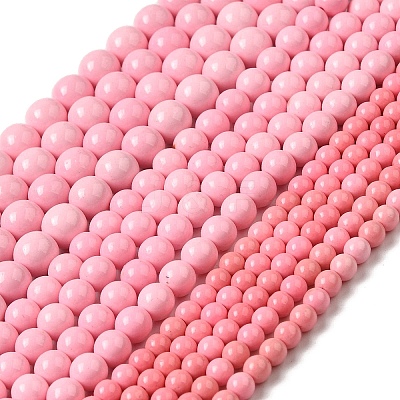Synthetic Ocean White Jade Beads Strands G-S254-4mm-B01-1
