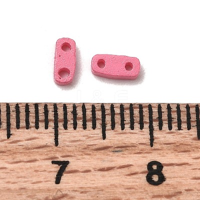 2-Hole Baking Paint Glass Seed Beads SEED-S023-17A-13-1