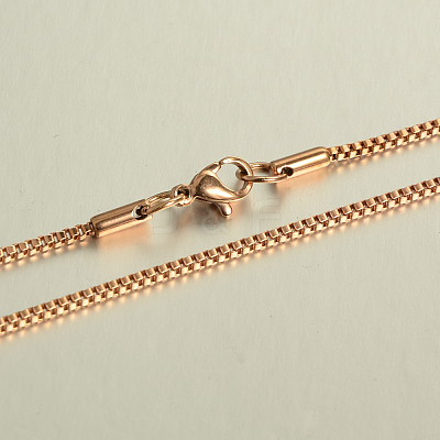 304 Stainless Steel Box Chain Necklaces Necklaces X-NJEW-L353-15-1