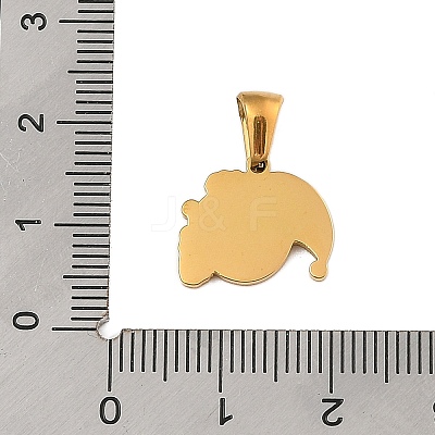 Christmas Theme 304 Stainless Steel Pendants STAS-R007-01G-G-1