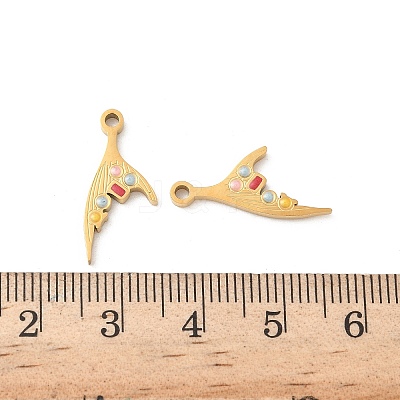 304 Stainless Steel Enamel Pendants STAS-I351-22G-09-1