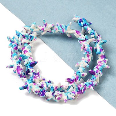 Synthetic Turquoise Dyed Beads Strands G-P507-04E-1