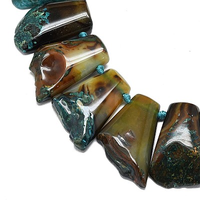 Natural Brazilian Agate(Dyed & Heated ) Graduated Beads Strands G-B165-B02-1