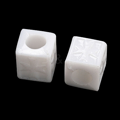 Opaque Acrylic European Beads SACR-L007-033B-1