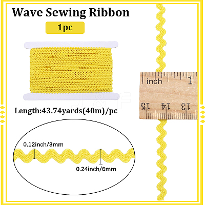 40M Polyester Wavy Fringe Trim Ribbon OCOR-GF0004-39M-1
