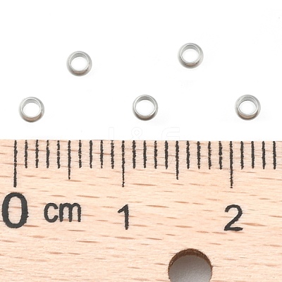 Non-Tarnish 304 Stainless Steel Crimp Beads X-STAS-R065-31-1