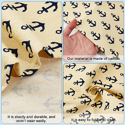 1Pc Anchor Pattern Chair Polycotton Cloth AJEW-GF0015-38G-1