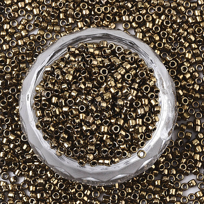 Electroplate Glass Seed Beads SEED-S042-01B-03-1